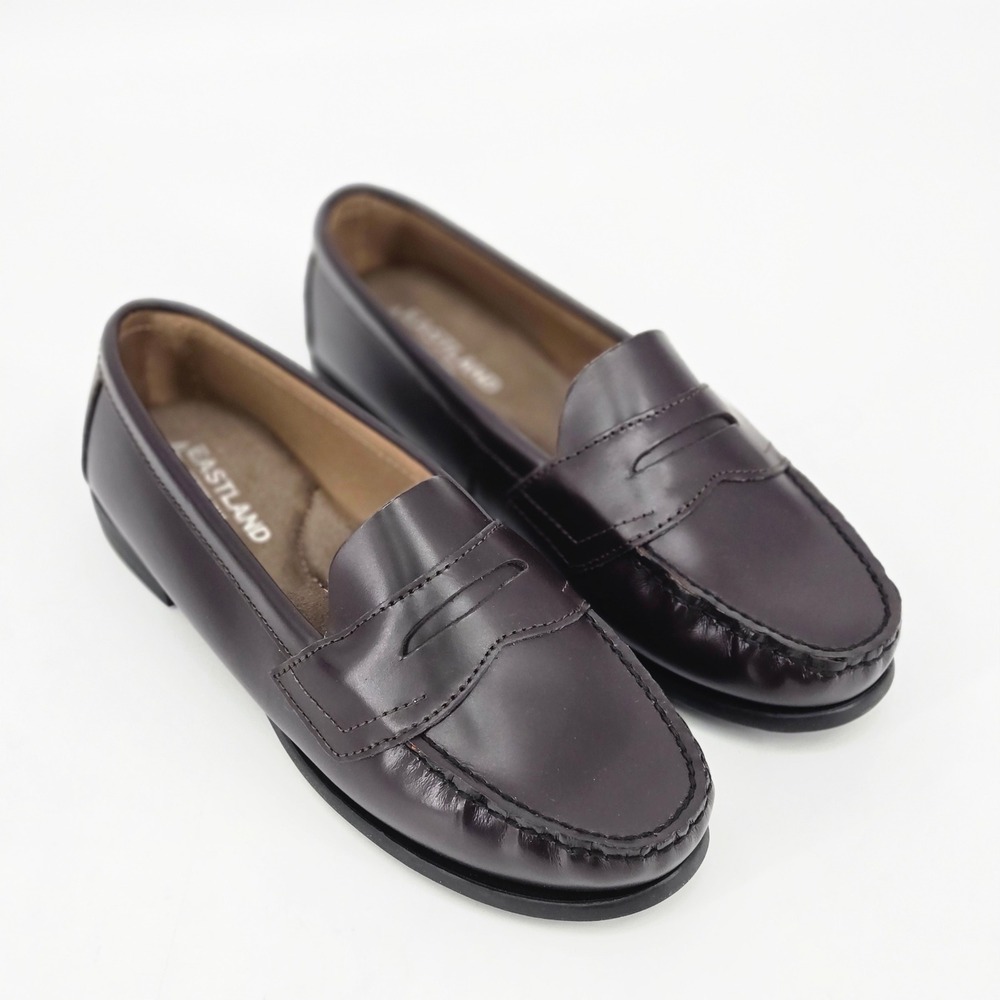 Eastland Classic II Burgundy Leather Preppy Uniform Penny Loafers Women's 7W NIB